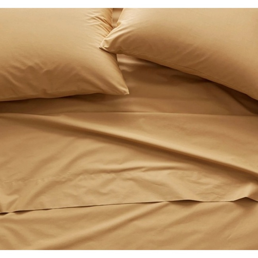 The Company Store Company Cotton Percale Fitted Sheet Amber Twin XL